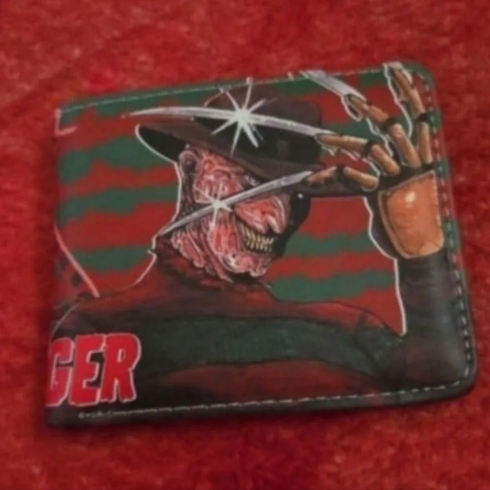 New Freddy Kruger Nightmare on elm st Halloween horror leather wallet